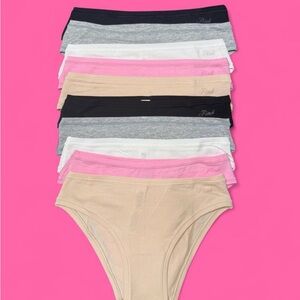 brand new! pink victoria's secret 10-pack cotton cheeky panties!